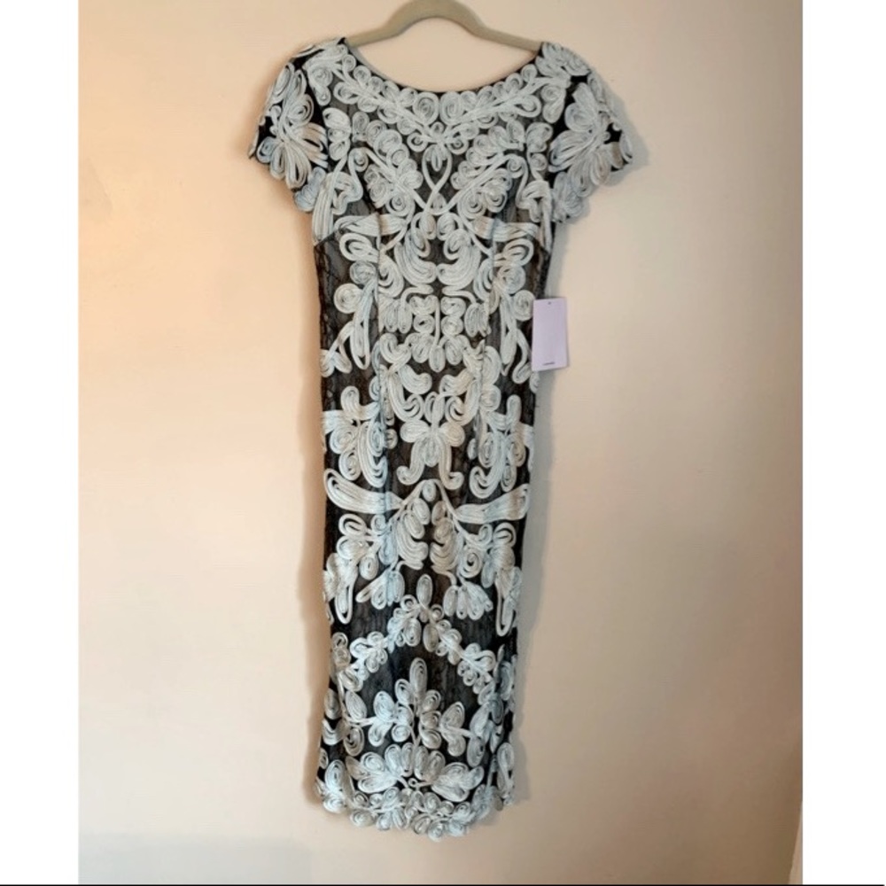 JS Collections Soutache Lace Midi Dress